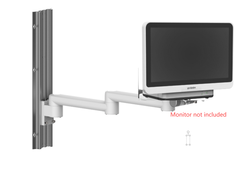 Mindray N12/N15/N17  On WM500-200 Double Rotated Series Channel Mount