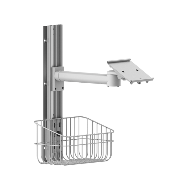 Wall mount for patient monitor with basket WM001E-100