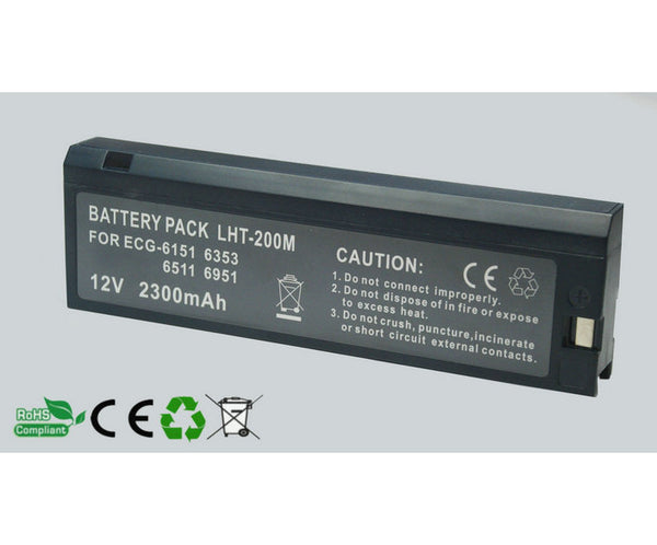 NIHON KOHDEN 6511 ECG battery 12v 2.3Ah