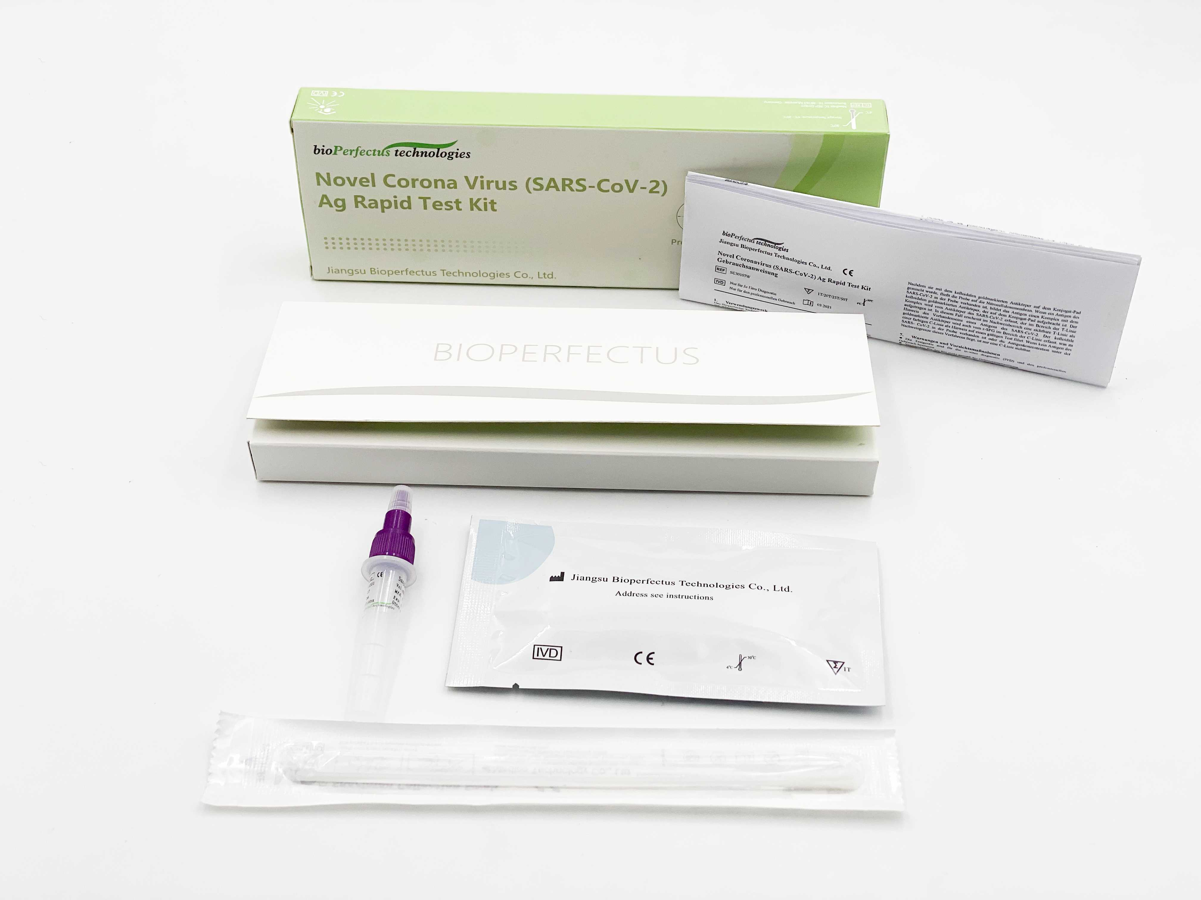Bioperfectus Novel Corona Virus (SARS-CoV-2) Ag Rapid Test Kit (Prepac