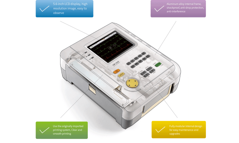 COMEN CM1200B 12-channel ECG machine